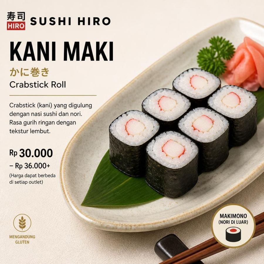 Foto Kani Maki Sushi Hiro menu maki kani