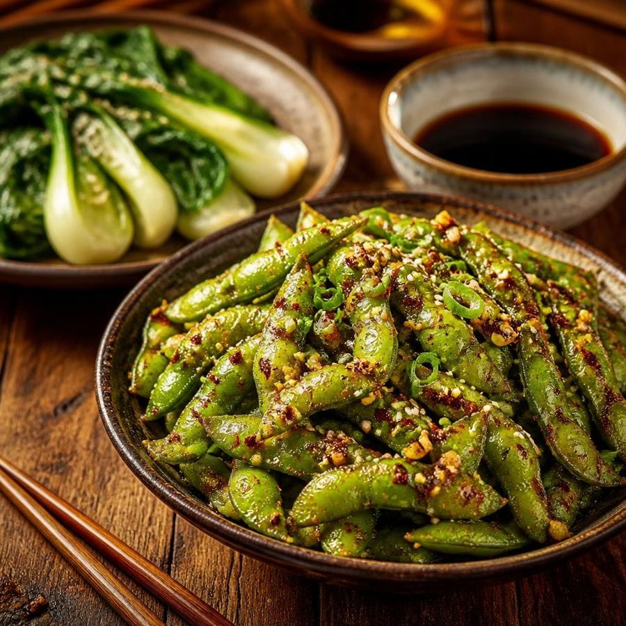 Foto Spicy Edamame Garlic Sushi Hiro menu appetizer pedas