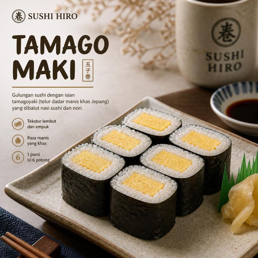 Foto Tamago Maki Sushi Hiro menu maki tamago