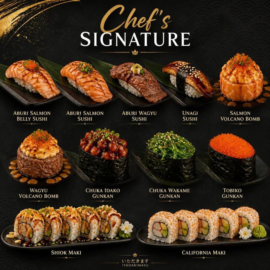 Foto Chef's Signature Sushi Hiro menu sushi set premium