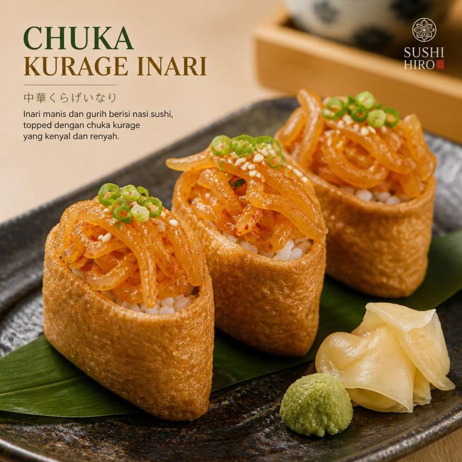Foto Chuka Kurage Inari Sushi Hiro menu inari kurage