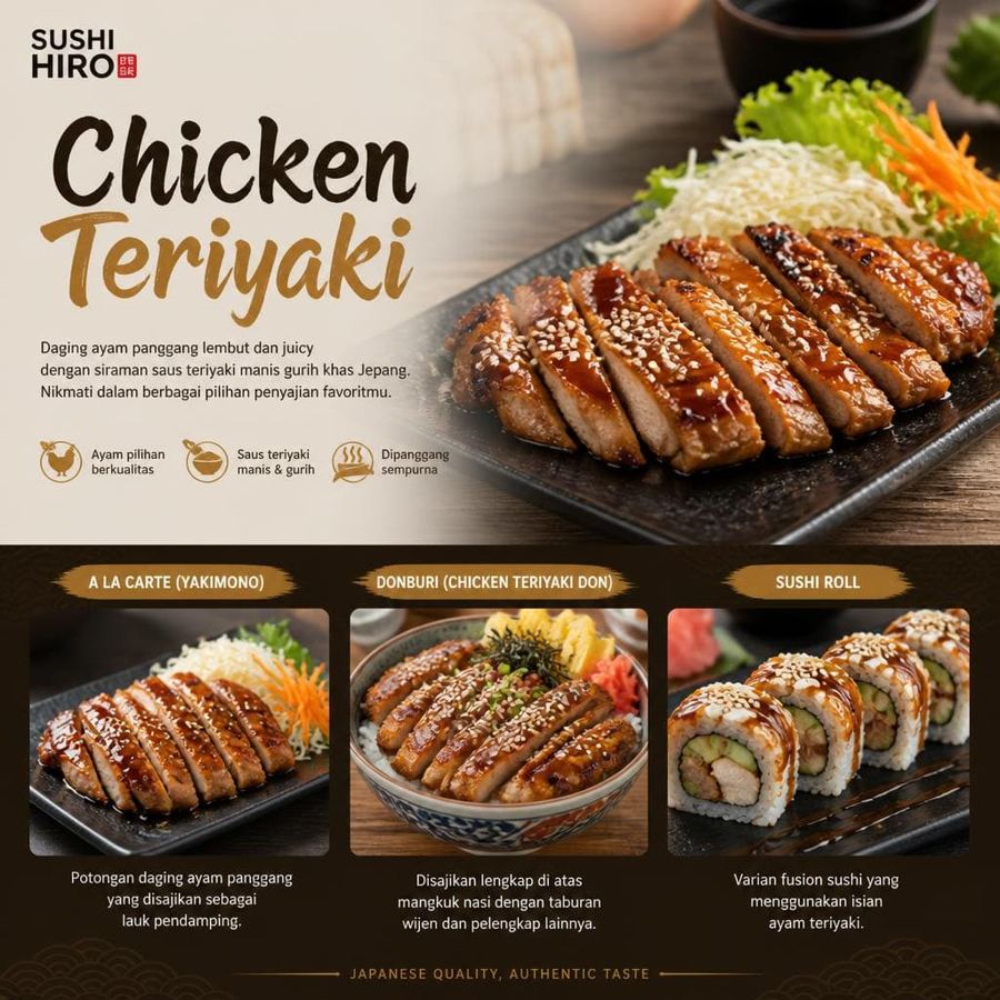 Foto Chicken Teriyaki Sushi Hiro menu chicken teriyaki