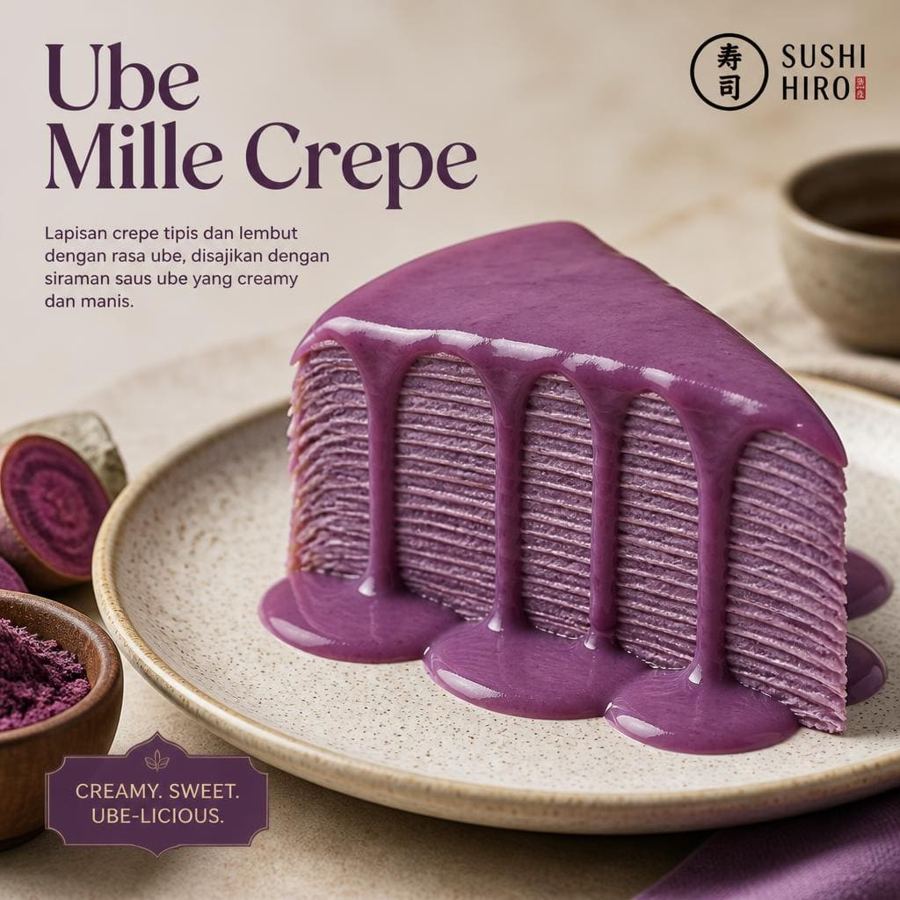 Foto Ube Mille Crepe Sushi Hiro