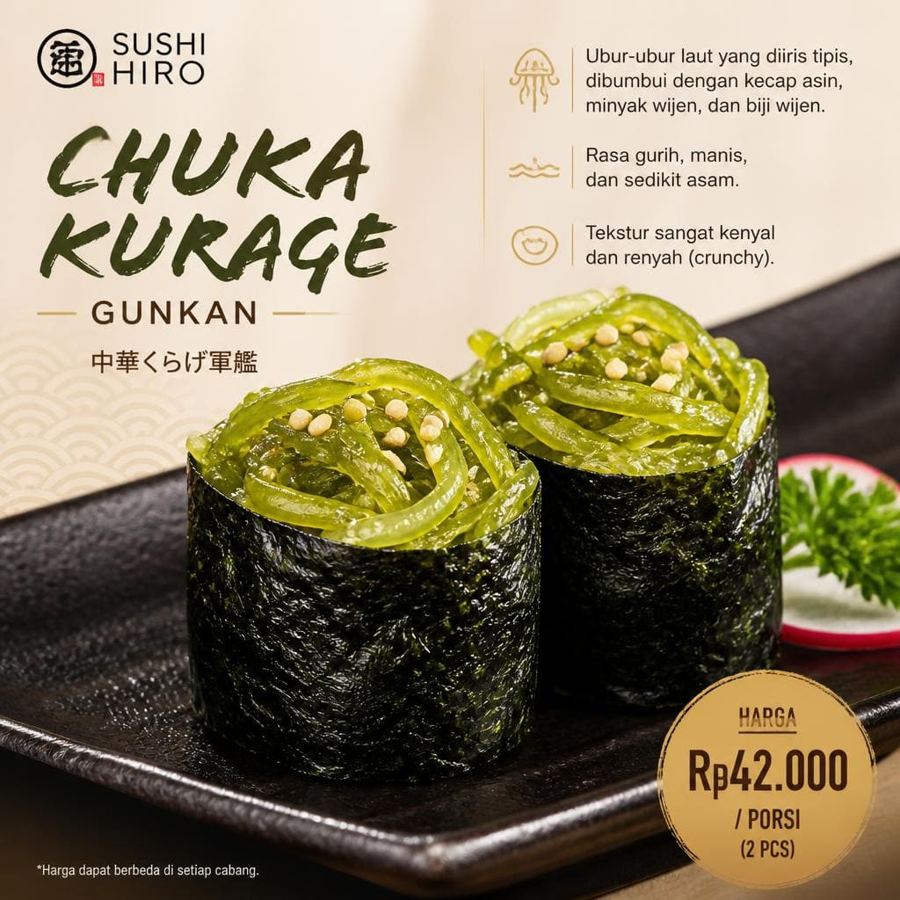 Foto Chuka Kurage Gunkan Sushi Hiro menu gunkan kurage