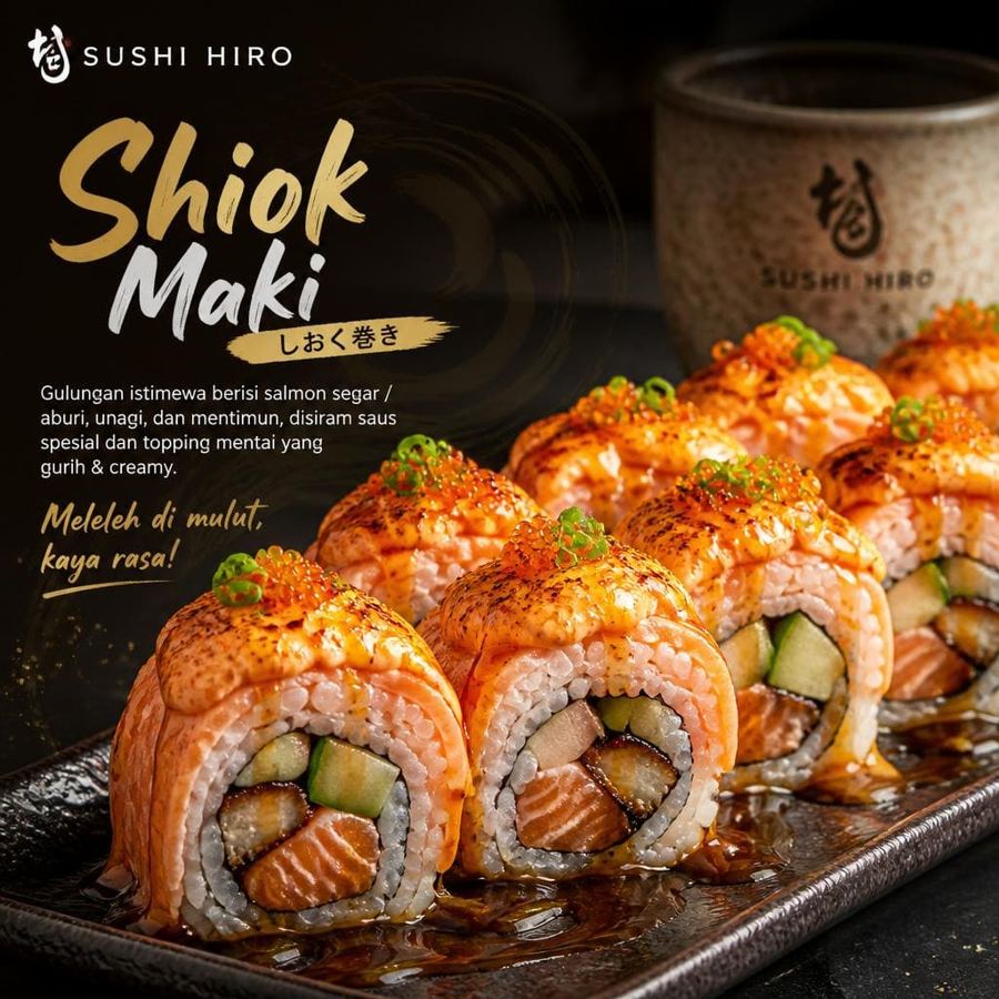 Foto Shiok Maki Sushi Hiro menu roll unagi