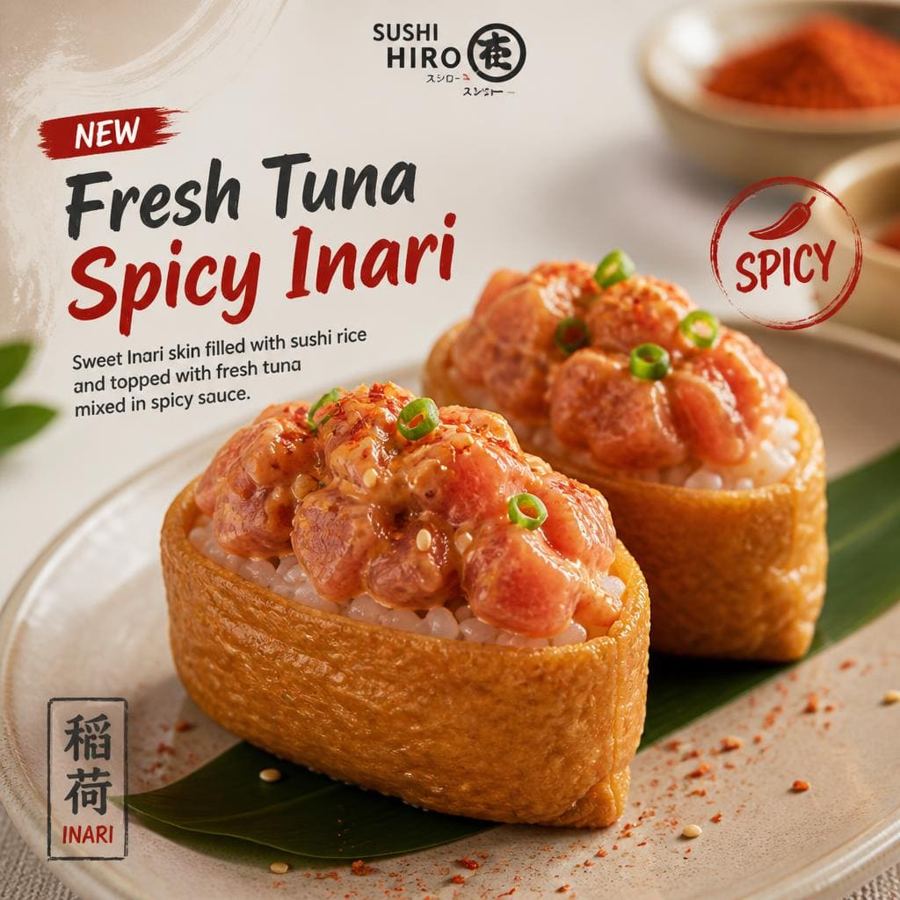 Foto Fresh Tuna Spicy Inari Sushi Hiro menu tuna pedas