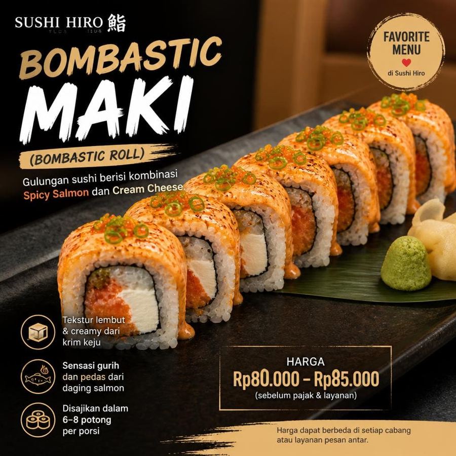 Foto Bombastic Maki Sushi Hiro menu maki premium