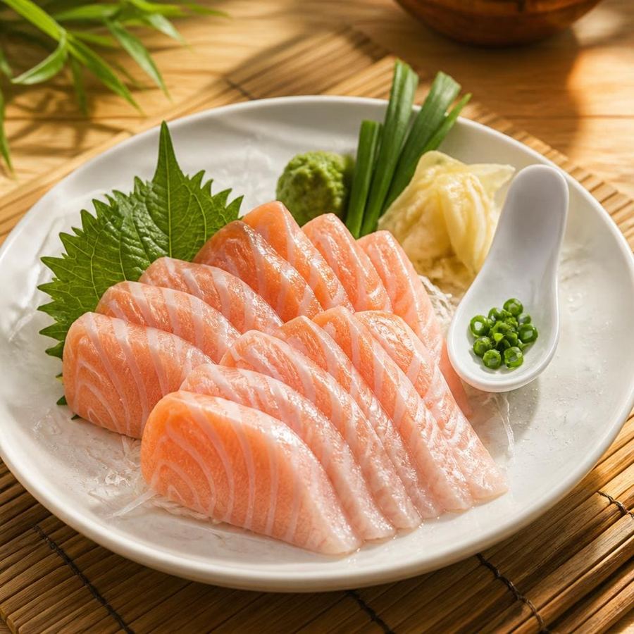 Foto Salmon Belly Sashimi Sushi Hiro menu sashimi salmon belly