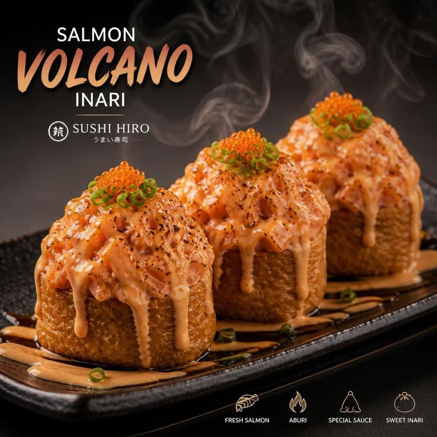 Foto Salmon Volcano Inari Sushi Hiro menu inari salmon volcano