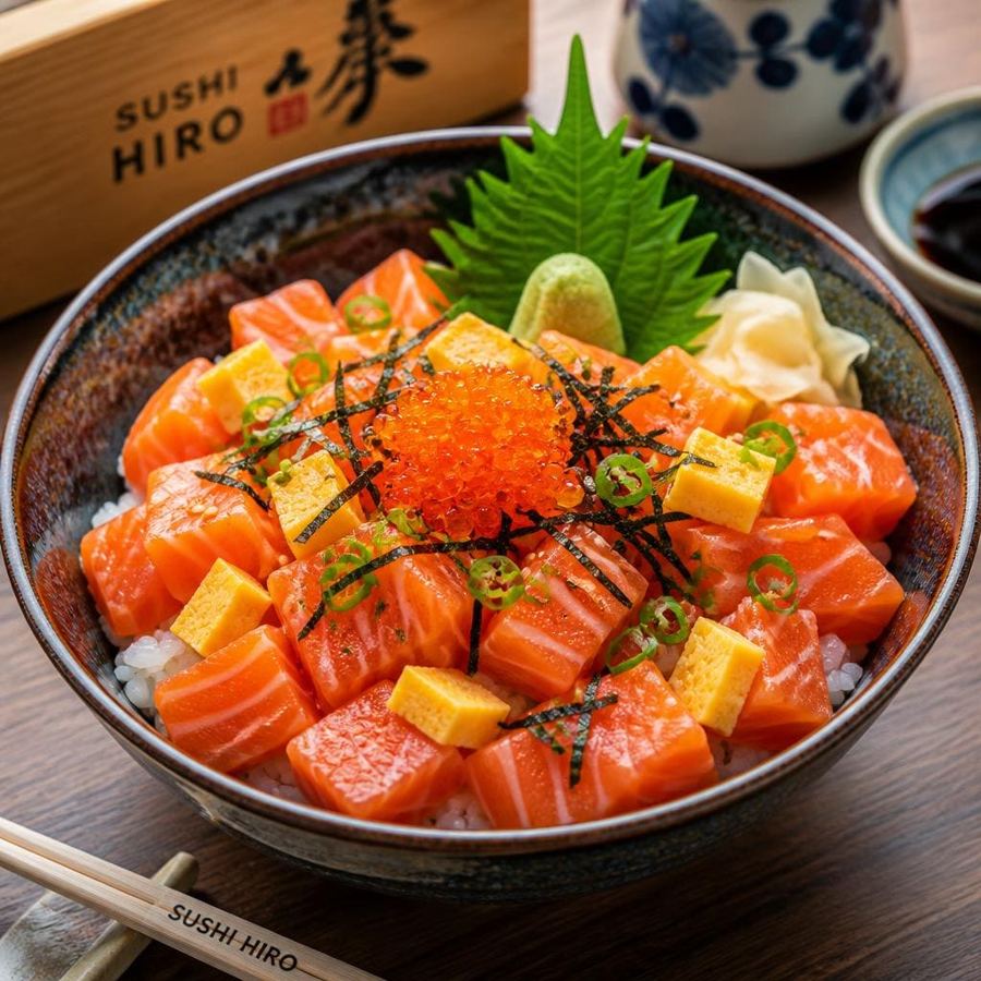 Foto Salmon Chirashi Sushi Hiro menu chirashi salmon Jepang