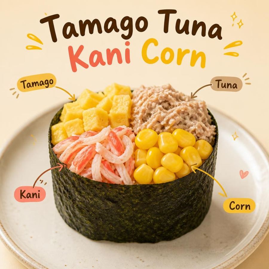 Foto Tamago Tuna Kani Corn Sushi Hiro menu sashimi tamago premium
