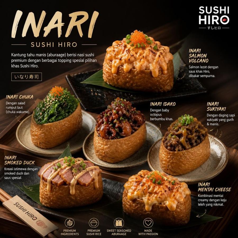 Foto Inari Sushi Hiro menu inari sushi Jepang