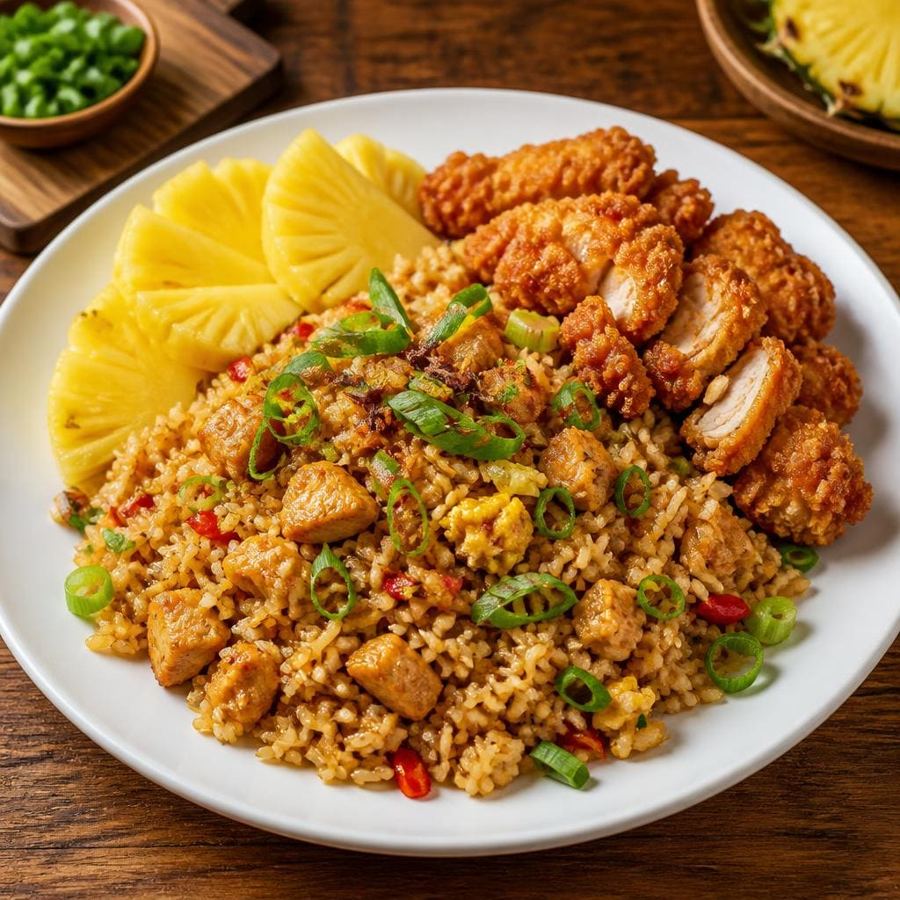 Foto Nasi Goreng Ayam dengan Nanas Manis Ta Wan