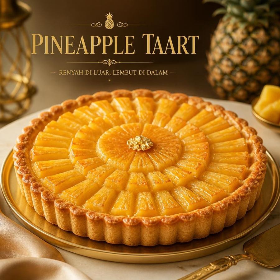 Foto Pineapple Taart Te Sate dengan rasa nanas manis dan tekstur lembut