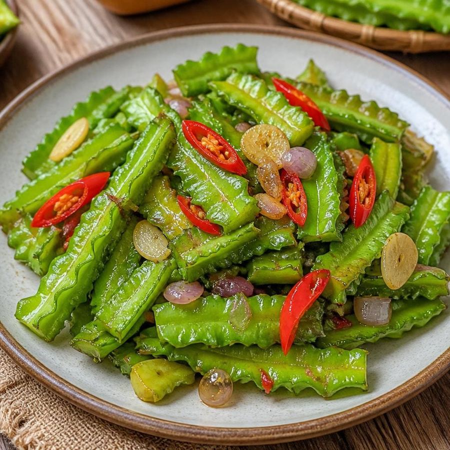 Foto Ongseng Kecipir Te Sate dengan sayur kecipir dan bumbu tumis gurih