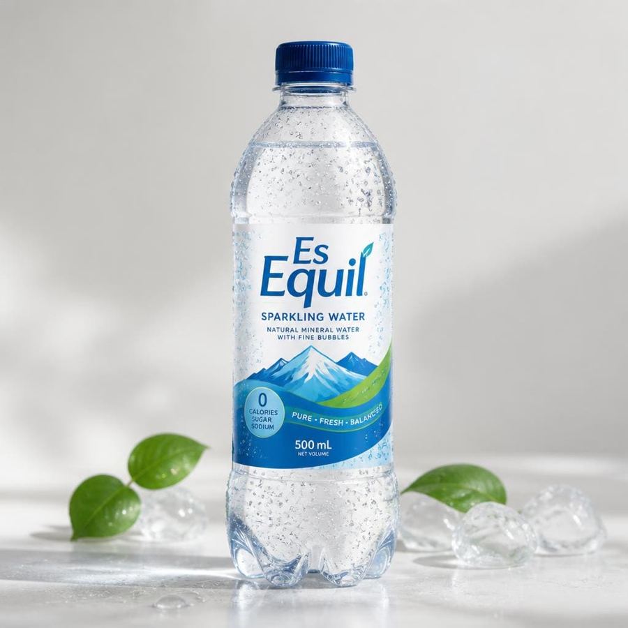 Foto Equil Sparkling Water Te Sate dengan sensasi soda ringan dan rasa segar