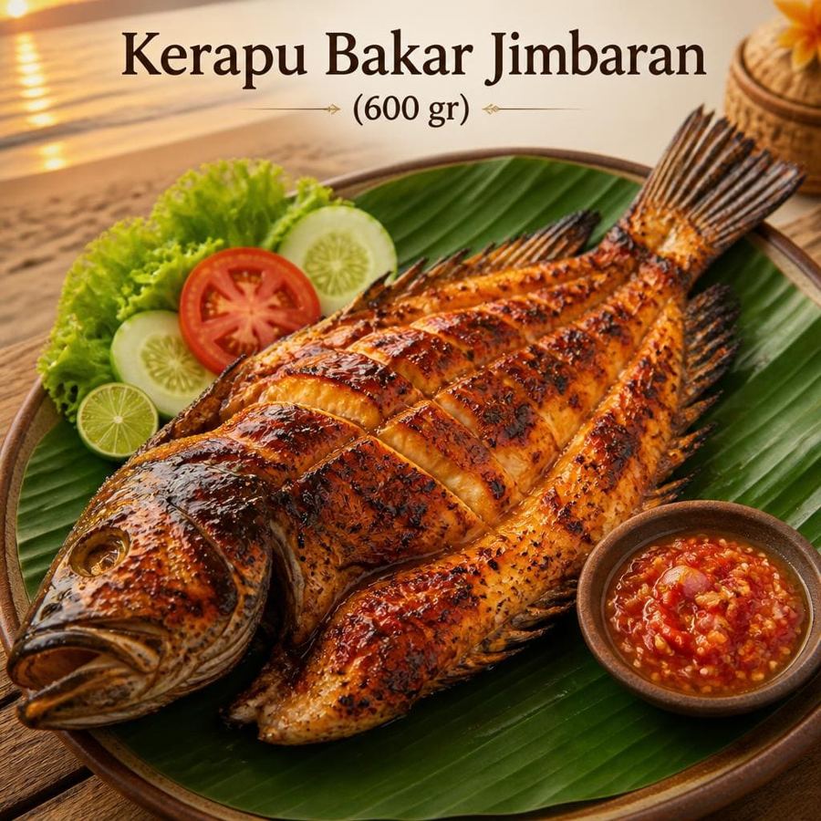Foto Kerapu Bakar Jimbaran 600 gr Te Sate dengan bumbu bakar khas dan ikan kerapu gurih
