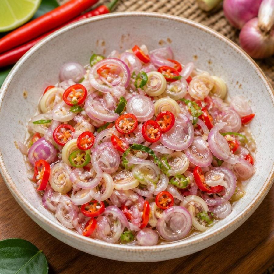 Foto Sambal Matah Te Sate dengan irisan segar dan rasa pedas gurih