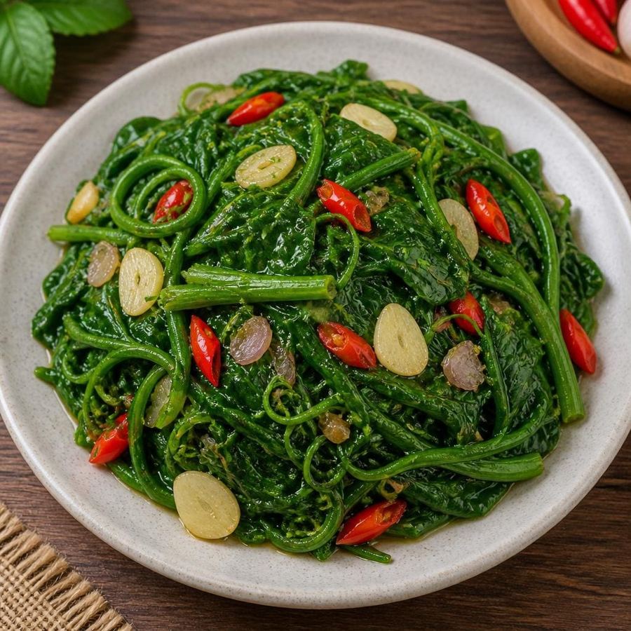Foto Tumis Pucuk Labu Te Sate dengan sayur pucuk labu dan bumbu gurih