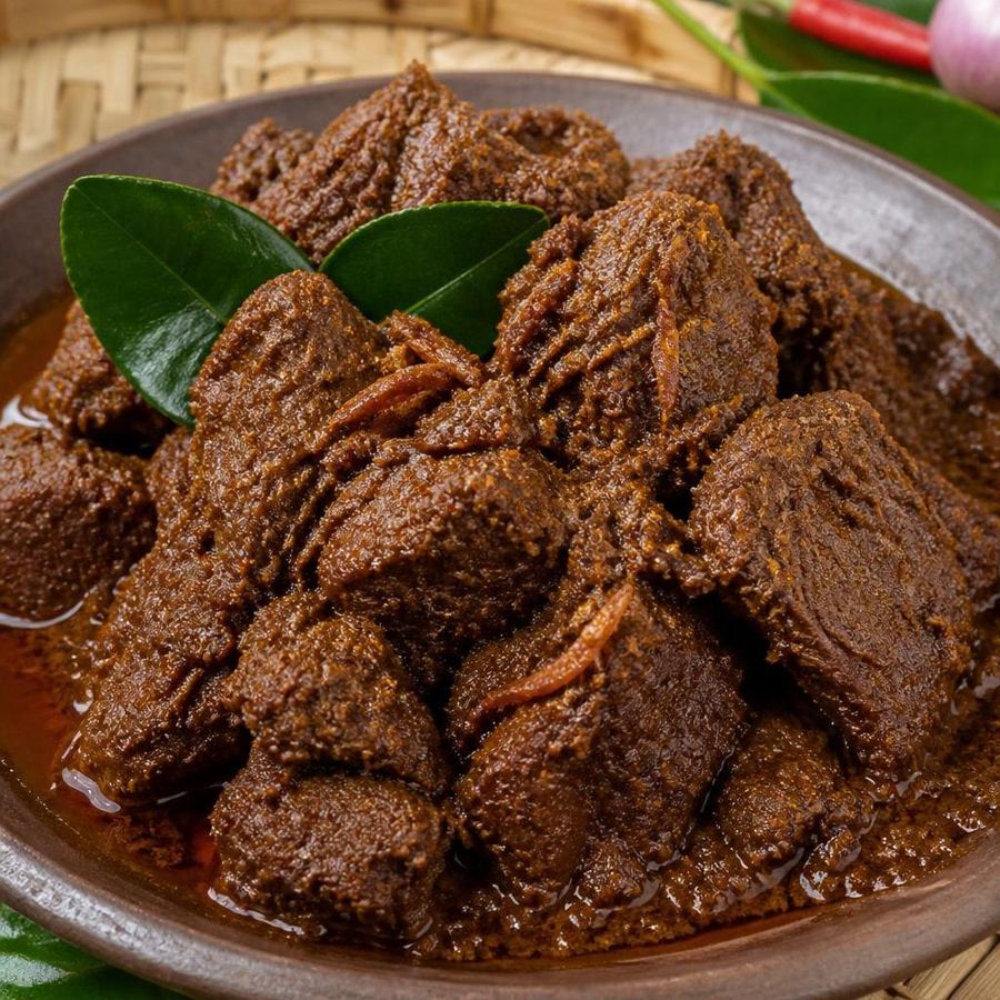 Foto Rendang Te Sate dengan daging empuk dan bumbu kaya rempah
