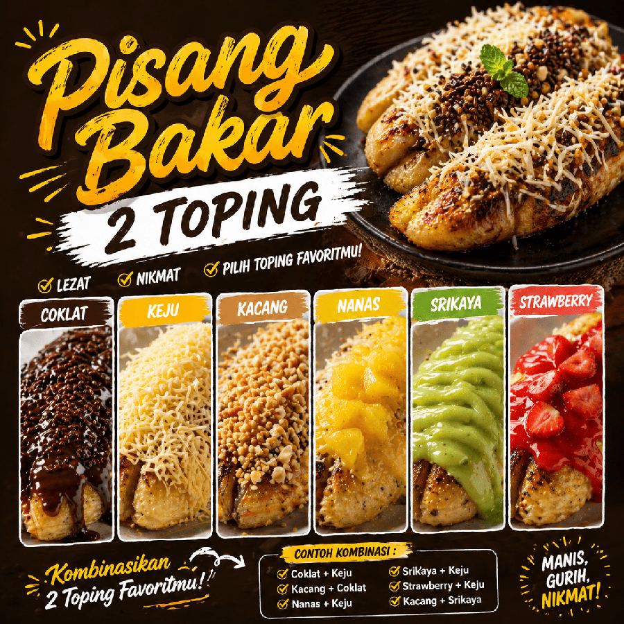 Foto Pisang Bakar 2 Toping – Warmindo Abang Adek