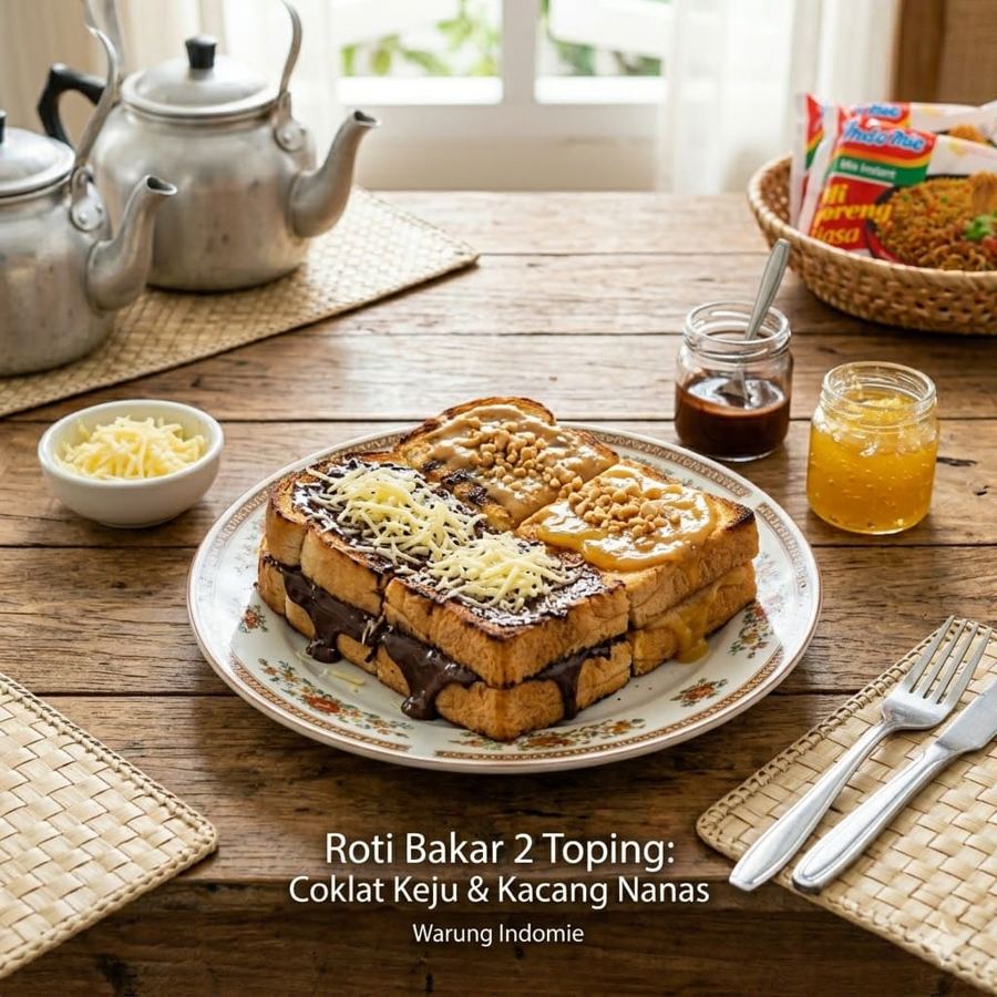 Foto Roti Bakar 2 Toping – Warmindo Abang Adek