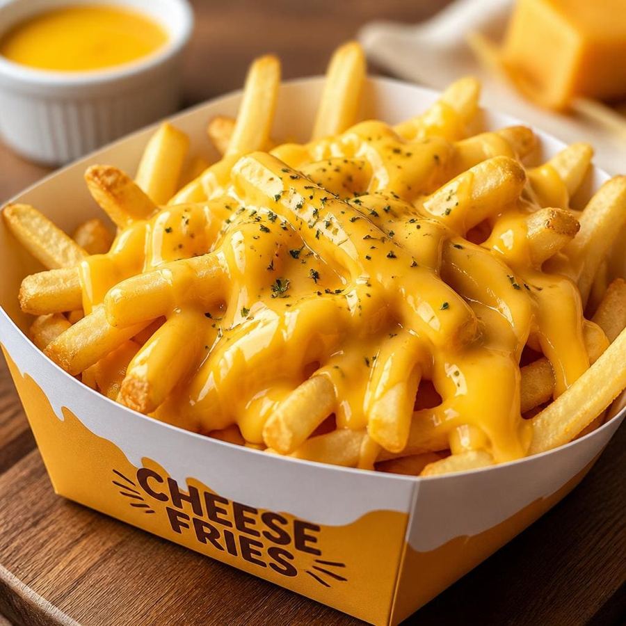 Foto Cheese Fries dengan french fries dan cheese sauce