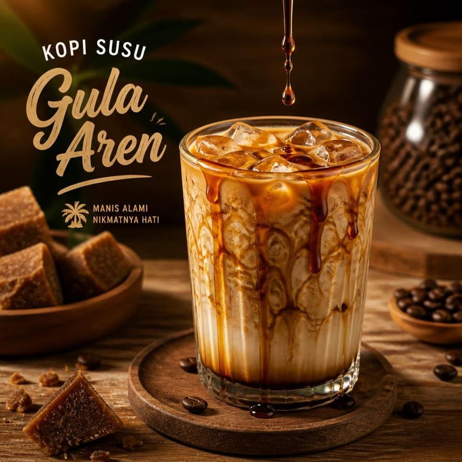 Foto Kopi Susu Gula Aren dengan rasa kopi susu creamy dan gula aren