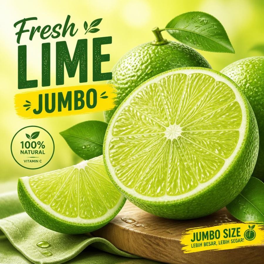 Foto Fresh Lime Jumbo dengan rasa jeruk nipis segar khas Waroeng Steak & Shake