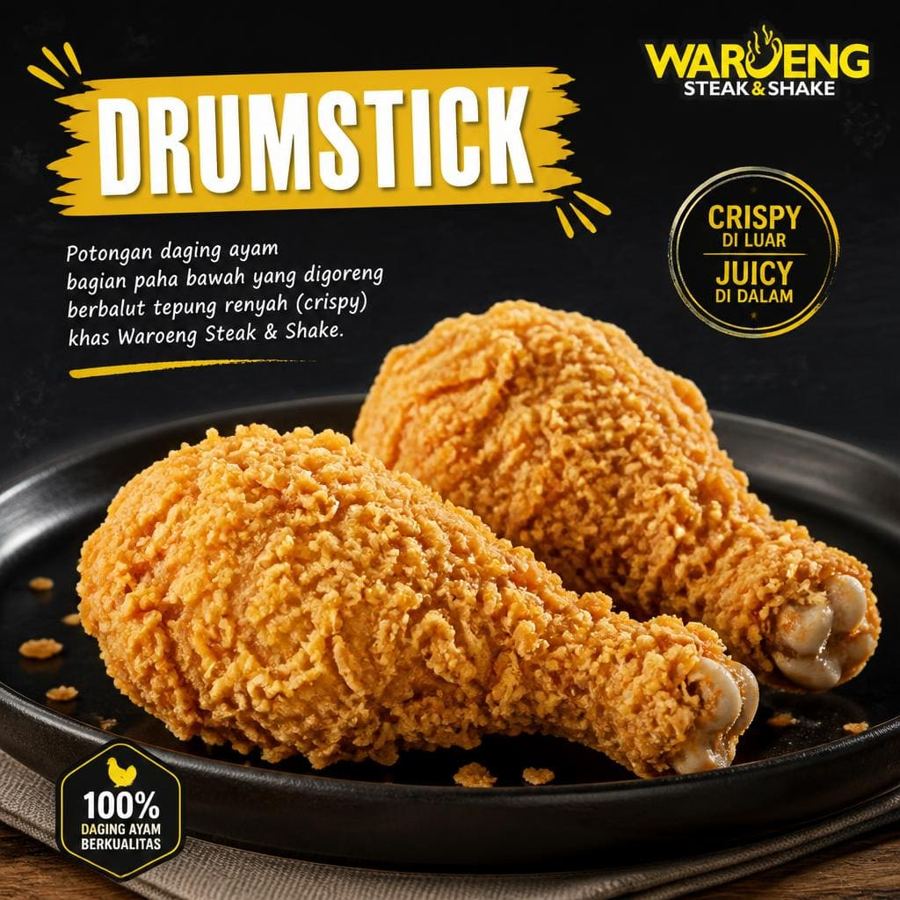 Foto Drumstick ayam goreng dengan saus pendamping