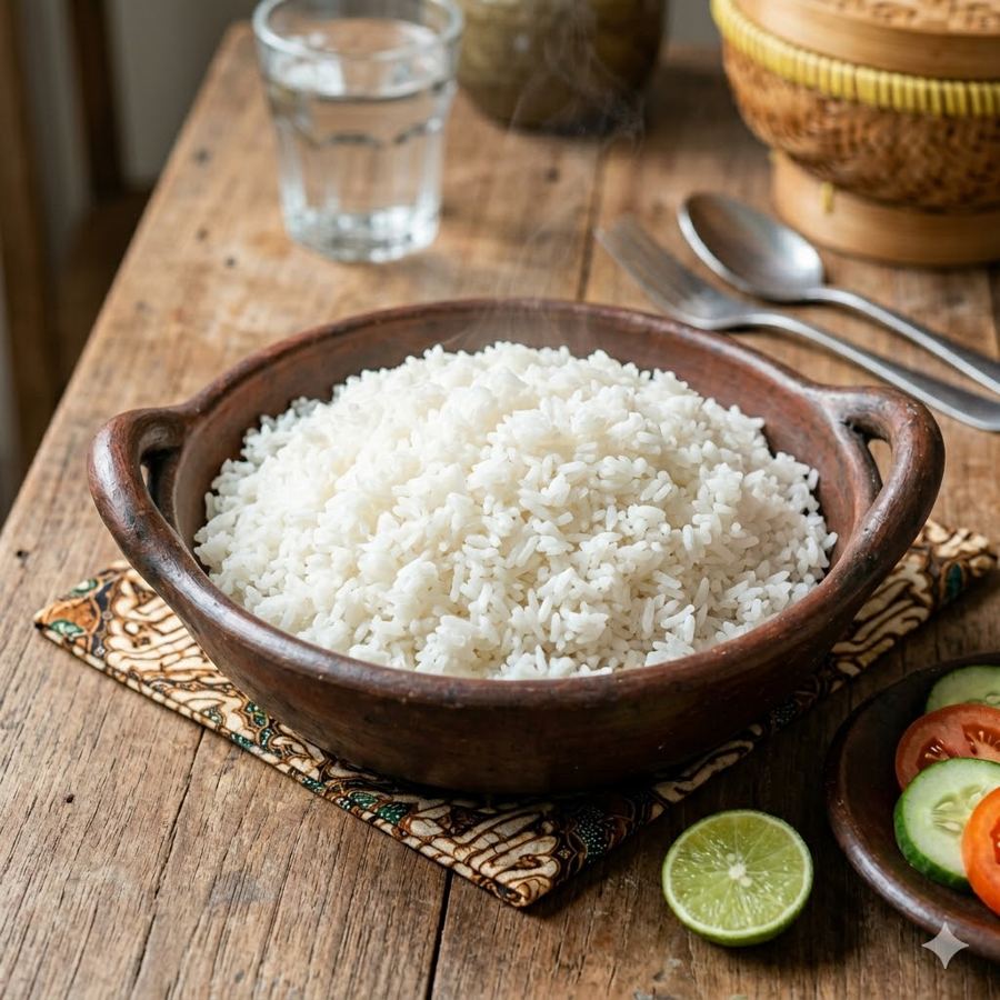 Foto Nasi Putih Warteg Gang Mangga