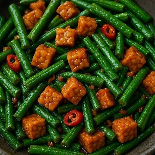 Foto Tumis Kacang Panjang dan Tempe