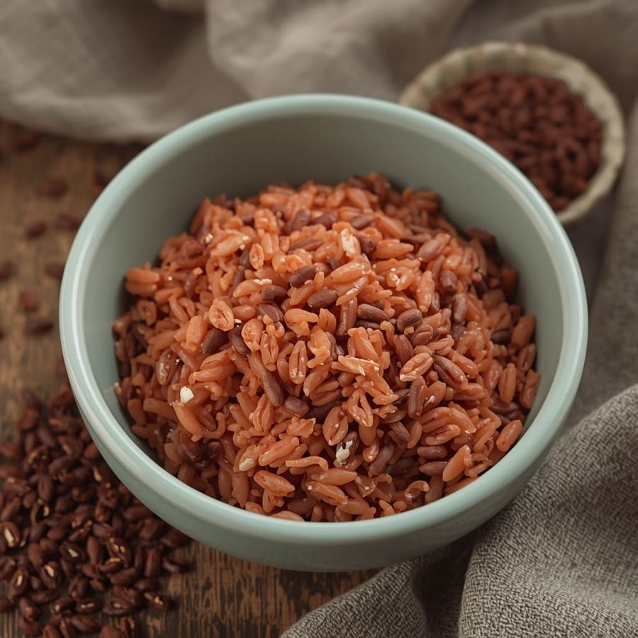 Foto Nasi Merah di Warteg Warmo Tebet