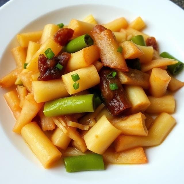 Foto Tumis Pare Tempe di Warteg Warmo Tebet