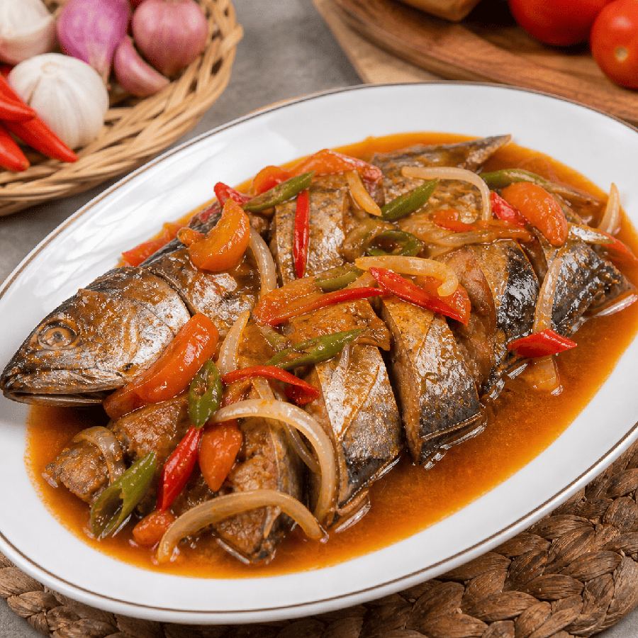 Foto Ikan Tongkol Cuwe Saus Asem Manis di Warteg Warmo Tebet