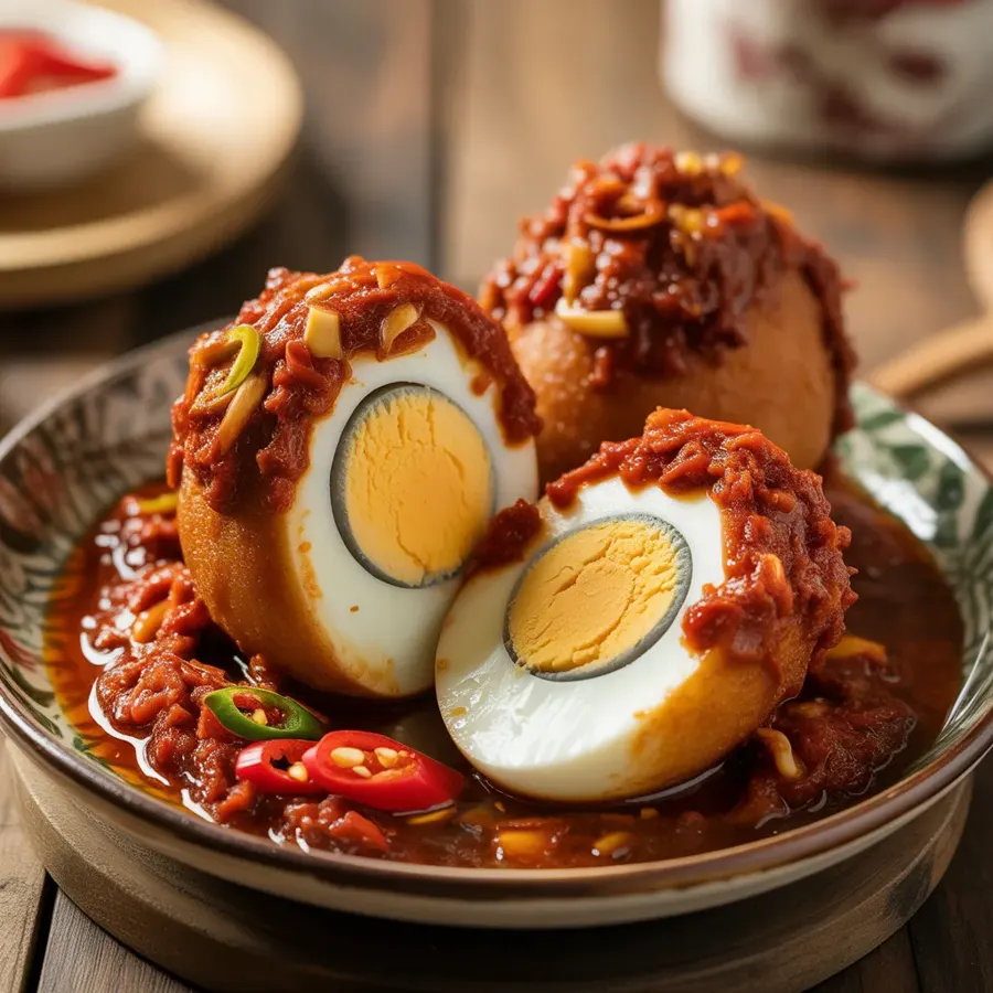 Foto Telor Bulad Balado di Warteg Warmo Tebet