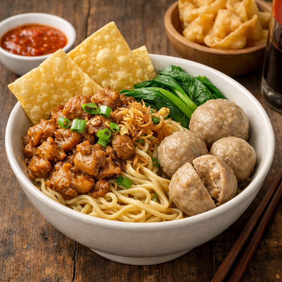 Foto Mie Ayam + Bakso