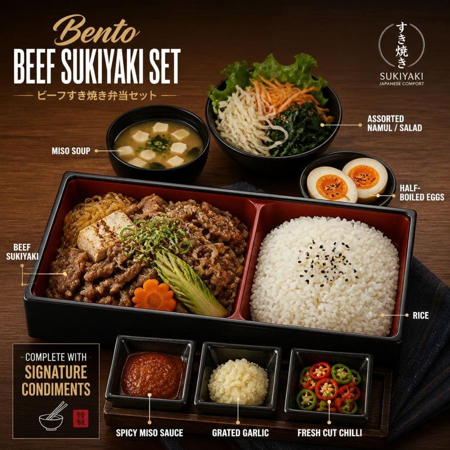 Foto Bento Beef Sukiyaki Set Yakiniku Like