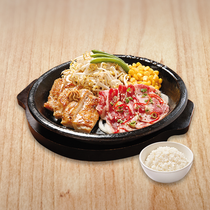 Foto BBQ Premium Beef & Chicken Steak (termasuk nasi)