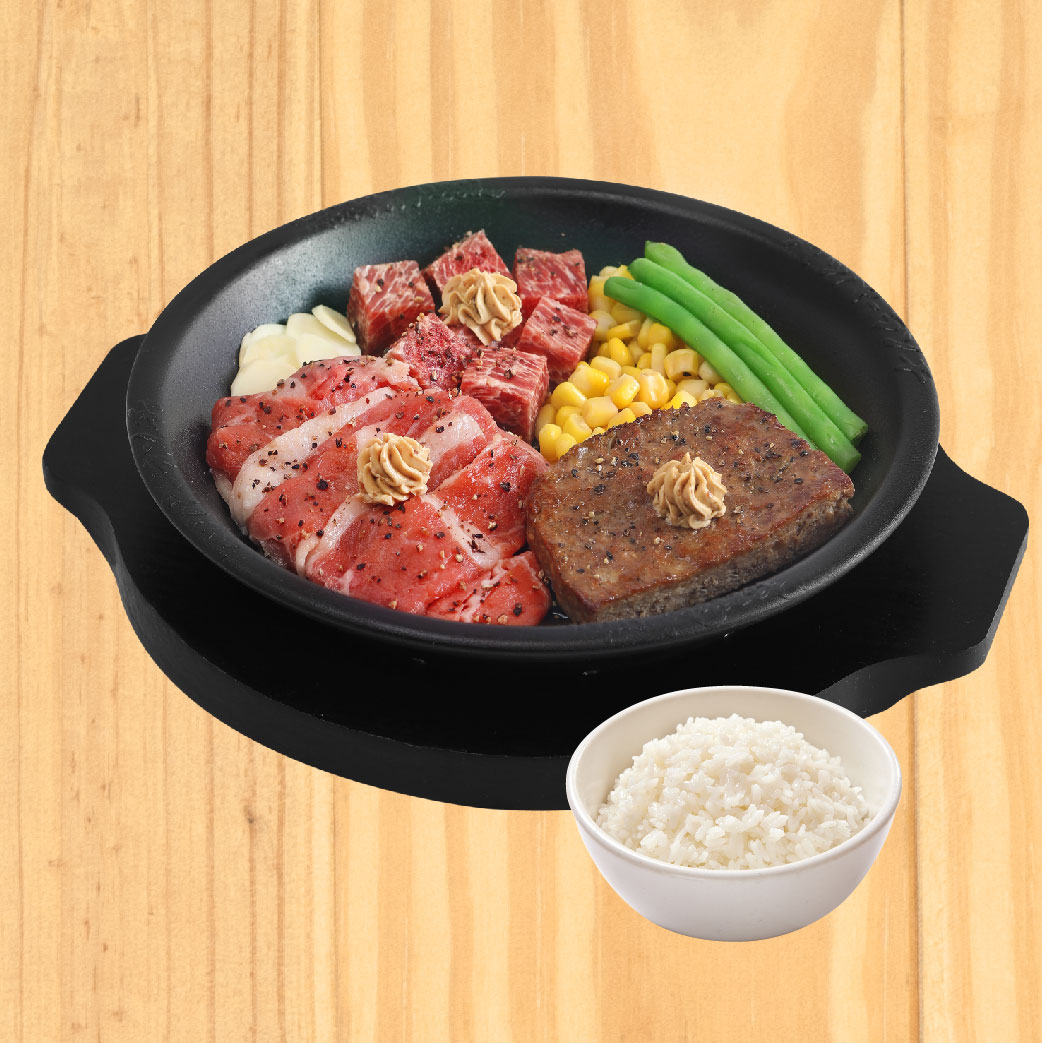 Foto Beef Trio Deluxe (termasuk nasi)
