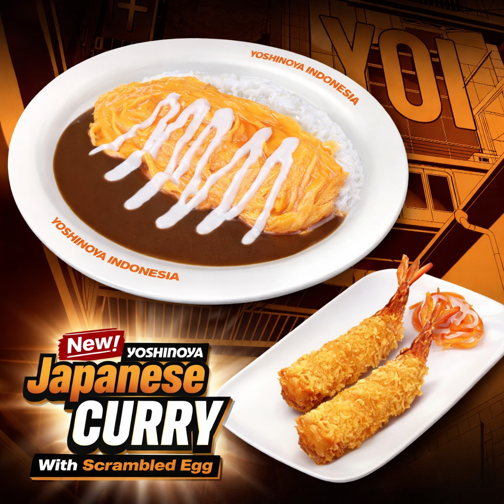 Foto Japanese Curry Rice + Ebi Fry + Scrambled Egg