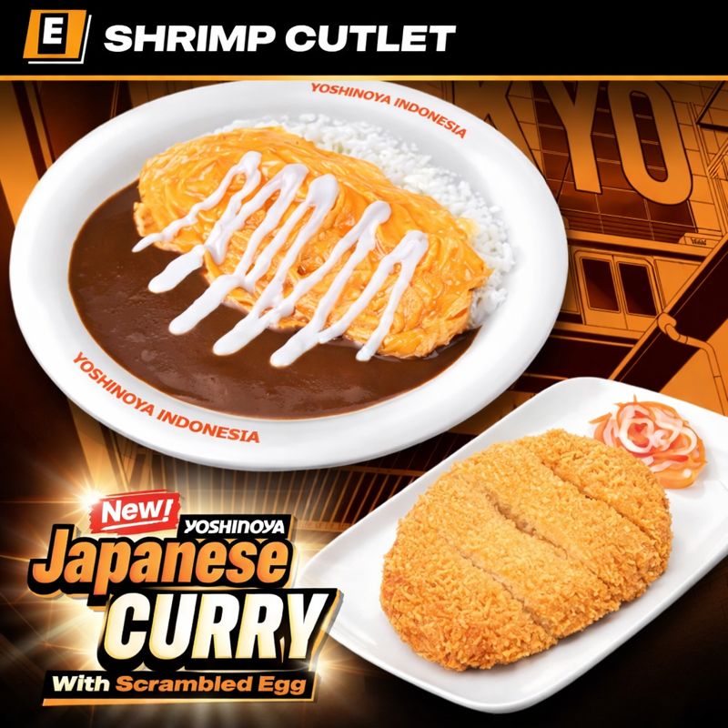 Foto Japanese Curry Rice + Shrimp Cutlet + Scrambled Egg