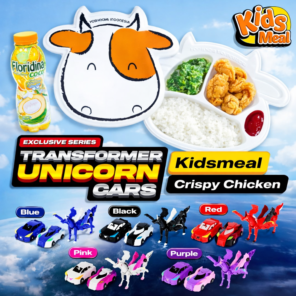 Foto Kids Meal Crispy Chicken + Transformer Unicorn Cars