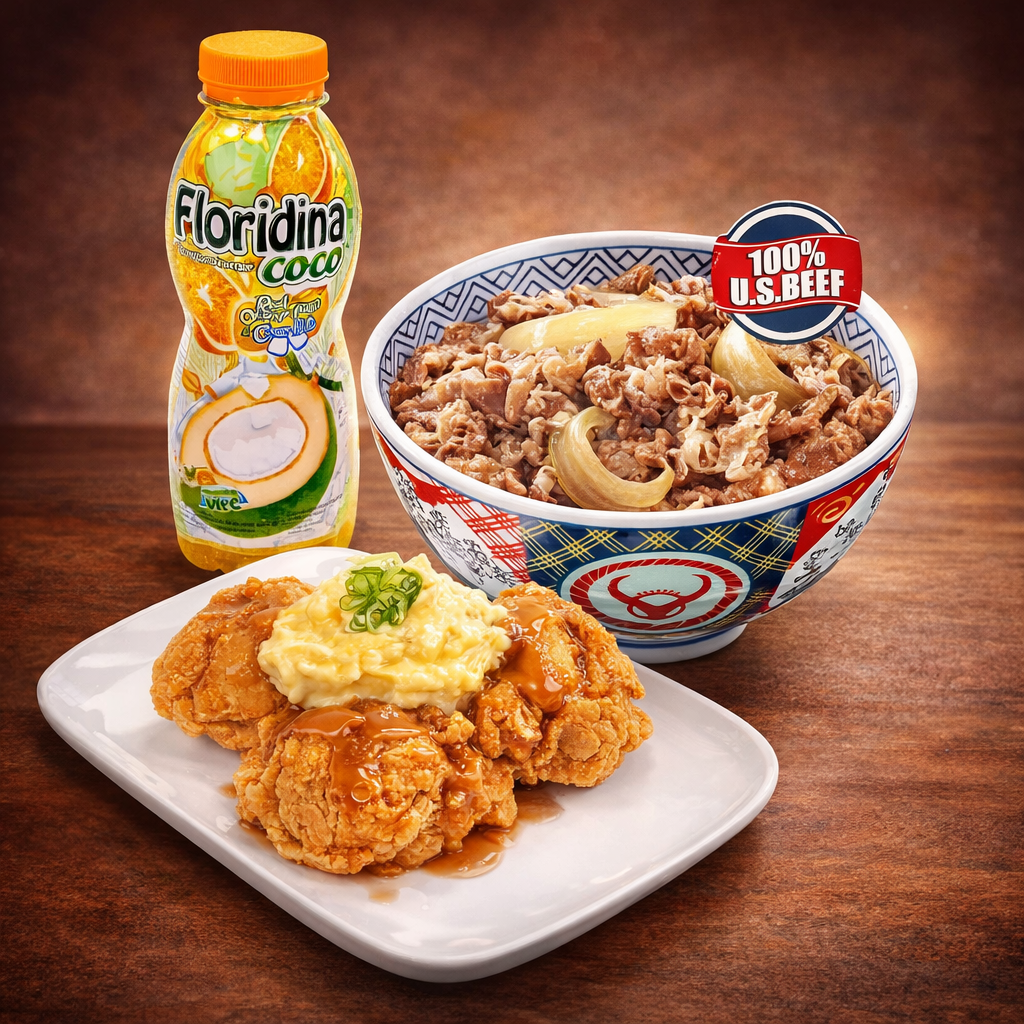 Foto Paket Puas Chicken Nanban + Beef Bowl (R) + Drink