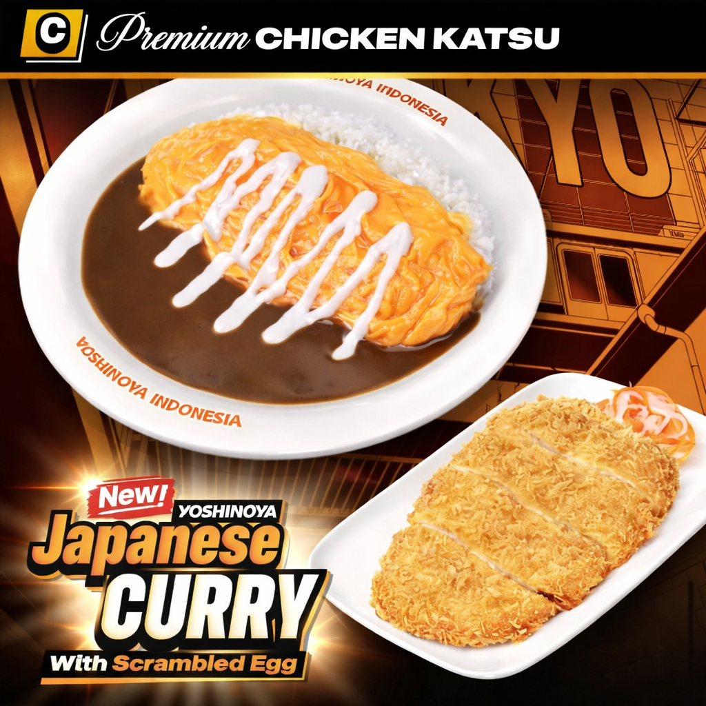 Foto Japanese Curry Rice + Premium Chicken Katsu + Scrambled Egg